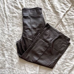 Faux leather Zara wide leg pants